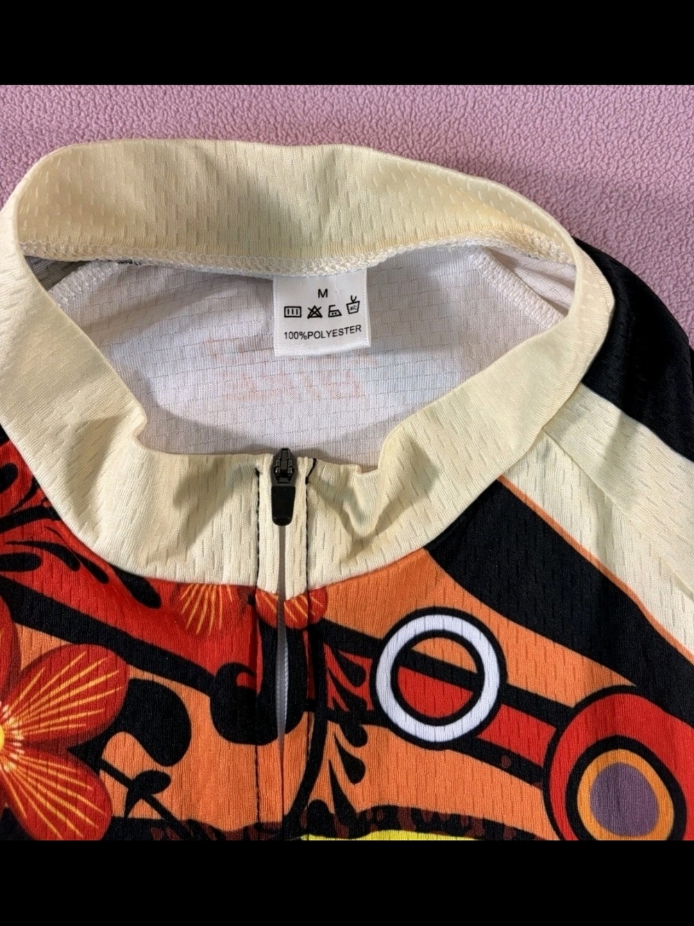 ZERO Bike Women's Floral Silhouette Cycling Jersey - Cream & Black - Picture 2 of 10